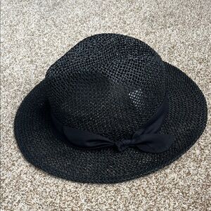 LOFT Black Straw Fedora